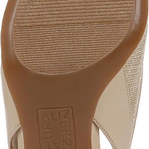 Women's Tansy Slip-On Shoes with 2 1/8 Inch Flared Heel in Coastal Tan - Picture 4 of 9